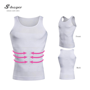 S-SHAPER Custom Men's Body Shaping Shapewear Tank Tops Breathable Knitted Fitness Quick Dry Compression <strong>Sweat</strong> <strong>Vest</strong> - Product Image 3