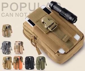 กระเป๋าคาดเอวแบบยุทธวิธี Molle พร้อมซิป สำหรับใส่อุปกรณ์ EDC ใช้ได้กับกิจกรรมกีฬา แคมป์ปิ้ง เดินป่า และกิจกรรมกลางแจ้ง พร้อมช่องใส่โทรศัพท์มือถือ - Product Image 1