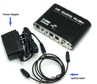 Decodificador de audio analógico envolvente Digital de 2,1/5,1 canales Decodificador de audio estéreo DTS/AC3 5,1 con 2 puertos SPDIF PVC para DVD PS2