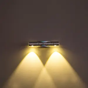 2x3W AC85-265V 360 Degrés Rotation A MENÉ des Appareils D'éclairage de Mur De Mur De Lecture Lampe/Éclairage de Miroir/Lumière D'escalier Moderne Applique Murale