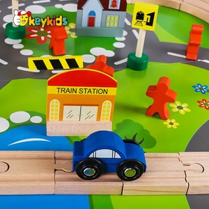 Nuovo arrivo dei <span class=keywords><strong>bambini</strong></span> educativi di legno 60PCS pista del <span class=keywords><strong>treno</strong></span> W04C175C da tavolo per il commercio all'ingrosso - Product Image 5