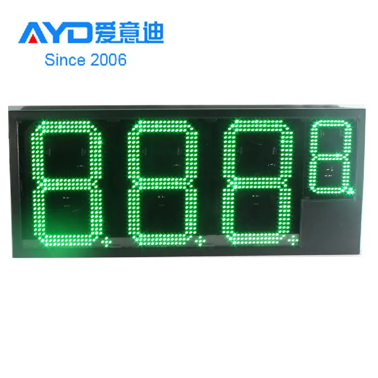 Station-service 12 pouces Numéro unique 7 Segment Electronics LED Price Sign Digit LED Displays