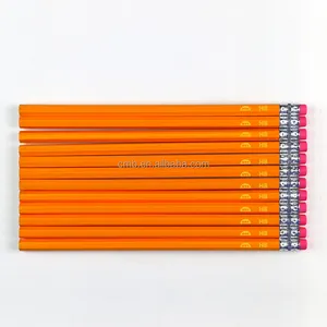 Holz Graphite Drawing Bleistifte mit Radiergummi für Schulversorgung