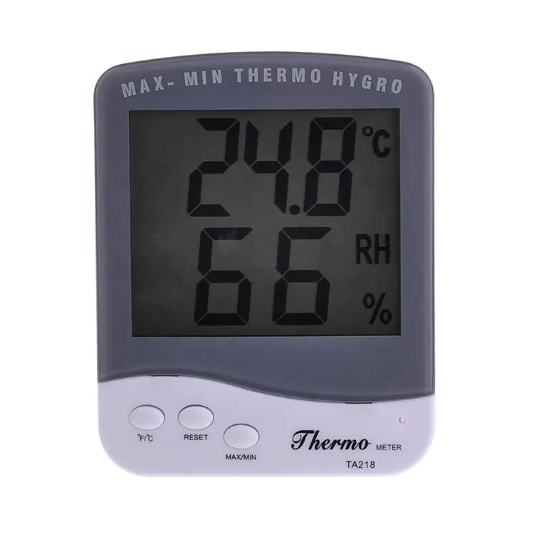 Termometer Higrometer Suhu Dalam Ruangan LCD Digital TA218D