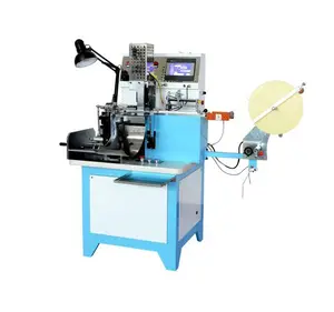 Ultrasonic label cutting and central folding machine woven label cutting and folded in half machine label cutter folder machine