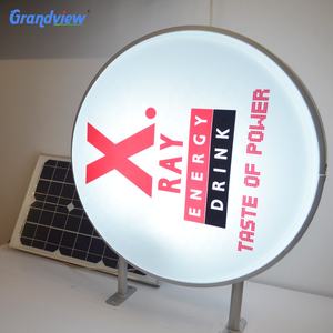 Nuovo solare ha condotto la luce di via scatola circolare bar illuminato segno - Product Image 2