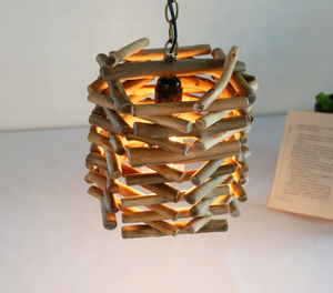 Lampe led suspendue en bois au design post-moderne, ampoules E27, design vintage cylindrique, éclairage d'intérieur, luminaire décoratif de plafond, idéal pour un <span class=keywords><strong>restaurant</strong></span> - Product Image 5