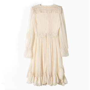 Women Blue Sleeve Frills Belted Front <strong>Tulip</strong> <strong>Dress</strong> - Product Image 6
