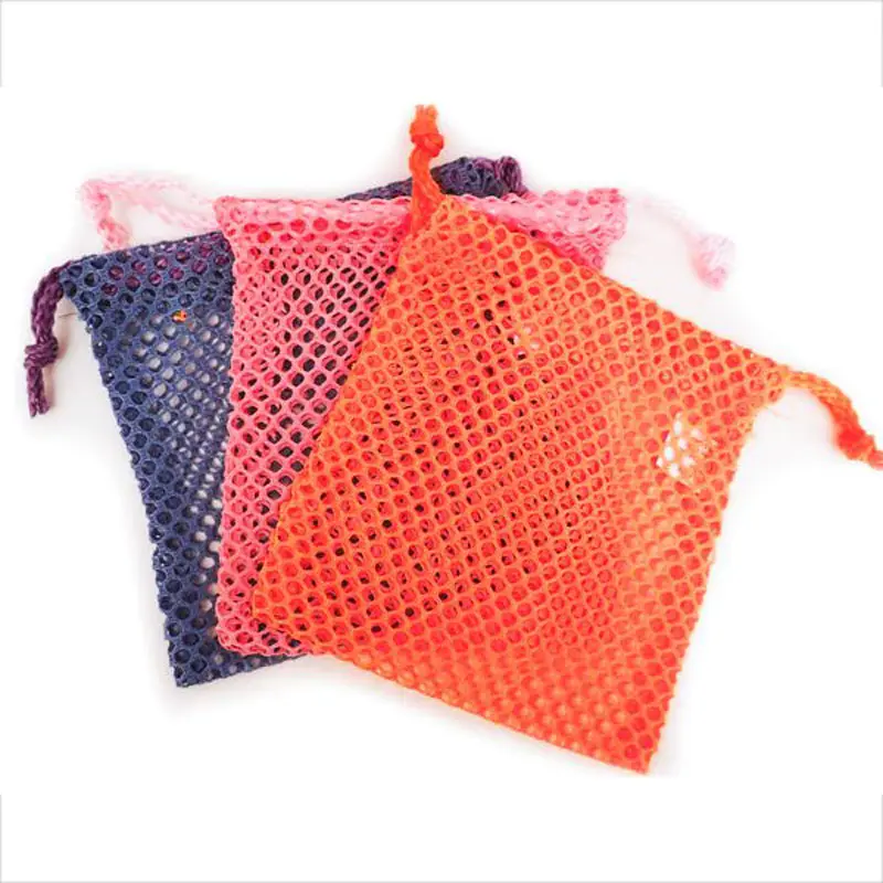 Professional custom cotton mesh bag, high quality drawstring bag