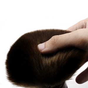 Cepillo de <span class=keywords><strong>Afeitar</strong></span> Redondo con Mango de Madera y Pelo de Animal, Cepillo <span class=keywords><strong>para</strong></span> Cuello <span class=keywords><strong>para</strong></span> Limpiar el Pelo Roto de Barbería - Product Image 6