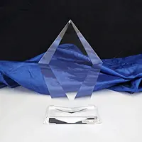Sıcak Satış iceberg Şekilli Kristal Renkli Cam Kupa Plak Boş Optik Kristal Ödülleri, K9 Cam kristal hatıra ödülü