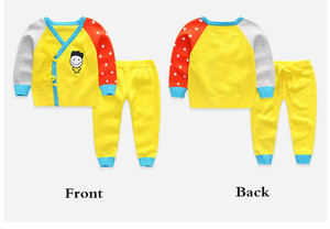 Diseño de moda de otoño de punto niños niños de la rebeca azul recién nacido ropa conjuntos - Product Image 3