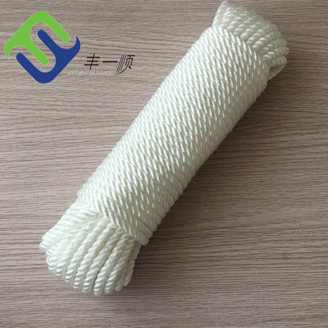 Twisted 3 Strand Nylon Rope Mildew Resistant 600ft Length For Marine