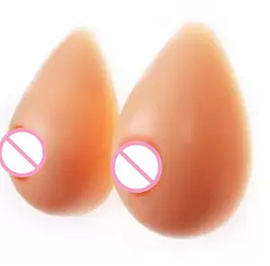 V-XC018 Realistic medical Artificial nude brown Skin Color false breast silicon boob Form With Strap for men cross dresser suit