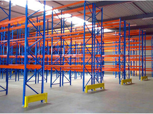 Rak Palet Baja Basement Drive-Through Heavy Duty Anti Korosi Dapat Disesuaikan Bebas Baut Bersertifikasi CE untuk Gudang - Product Image 5