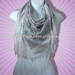 Bufanda ligera estampada de verano LUREX chal tradicional de dólar - Product Image 2