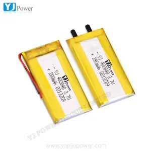 छोटे आकार के लिए लिथियम आयन बैटरी बहुलक 3.7 v 402040 280 mAh वयस्क खिलौना