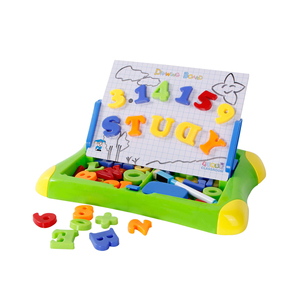 2 in 1 tavolo da disegno magnetico con lettere, numeri e simboli-cancellabile educativo Doodle schizzo giocattolo per l'apprendimento dei bambini - Product Image 1