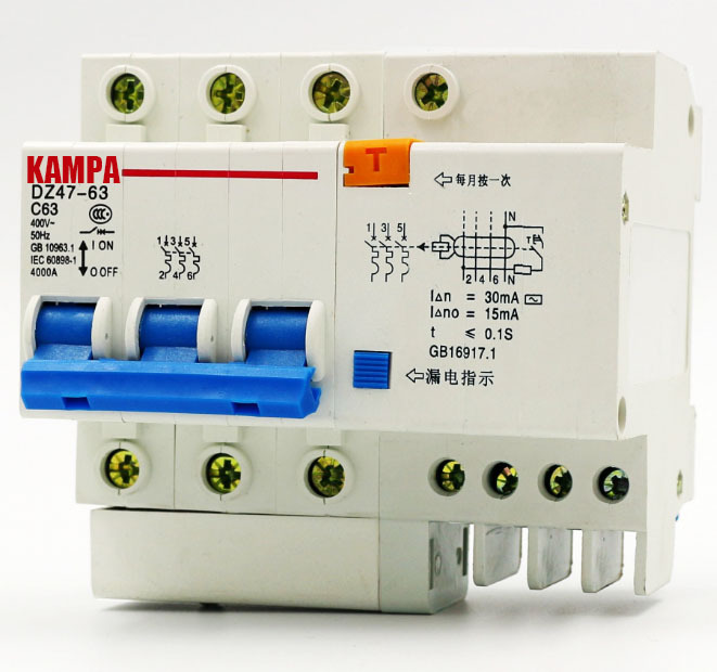 DZ47-63 C10 3 Pole Miniature Circuit Breaker 10A - 400V AC DIN Rail Mount, Overload & Short Circuit Protection For Distribution