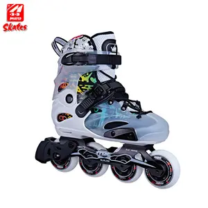 2 In 1 Pro Speed Warm 휠 힘 슬라이드 Pu 64 Mm 휠 롤러 Skate Shoes