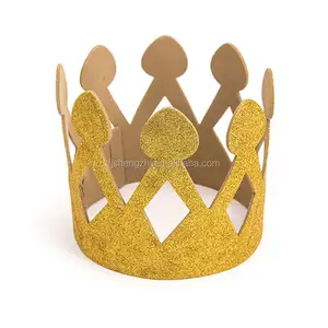 custom shape glitter eva foam crown party mask