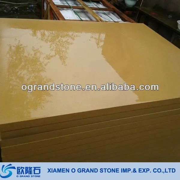 Natural Stone Sandstone Outdoor Tiles Golden Yellow Wall Sandstone Tiles