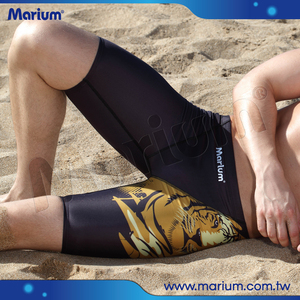 Bañador profesional con estampado de León para hombre, traje de baño de secado rápido - Product Image 2