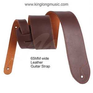 Hot bán bán buôn chất lượng cao trống da nâu dây đeo guitar cho guitar/bass - Product Image 2