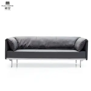 Canapé en cuir de style européen et américain, ensemble de meubles luxueux, en cuir, meubles en chine ballerine
