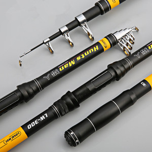 YOUME Carbone 2.1M 2.4M 2.7M 3.0M 3.6M Portable Télescopique Canne À Pêche Filature Poisson <span class=keywords><strong>Main</strong></span> De Pêche Super Dur Mer Tige - Product Image 1