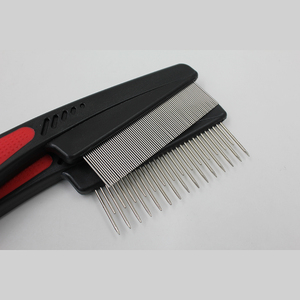 Tùy chỉnh kích thước thép không gỉ Dog Comb Tick loại bỏ Pet Flea Comb sạc khả năng cần thiết chải chuốt công cụ Nguồn cung cấp nóng - Product Image 1