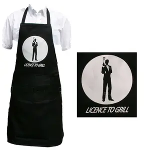 Skull Chef Funny Aprons Kitchen Cooking Apron BBQ Grill Gift for Dad Men Women