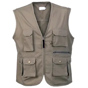 Outdoor Waistcoat Multi Pocket Functional climbing shooting Tool fisherman Journalist Photography Men Cargo Work vest