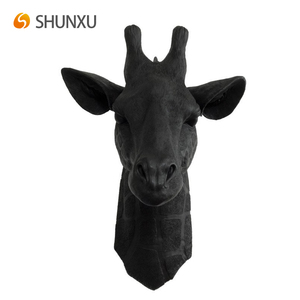 Faux Giraffe Head Polyresin Animal Decorative Resin Mount Taxidermy <strong>Rustic</strong> Fauxidermy <strong>Antler</strong> - Product Image 4
