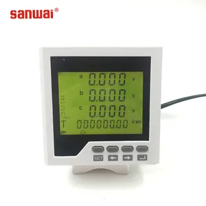 Wenzhou factory high quality LCD Digital voltage current frequency kwatt meter for 3 phase