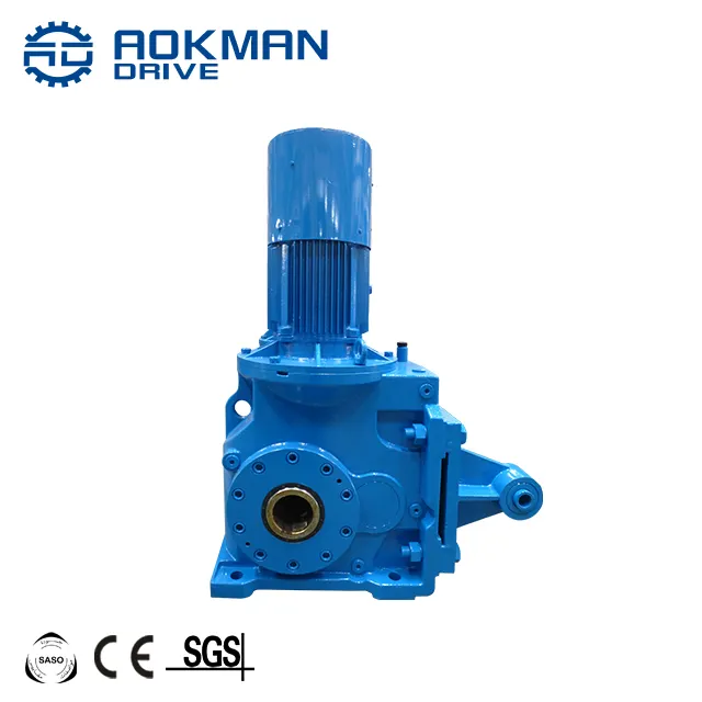 K Series 90 Degree Helical Bevel Speed Reduction Gearbox with Electric Motor