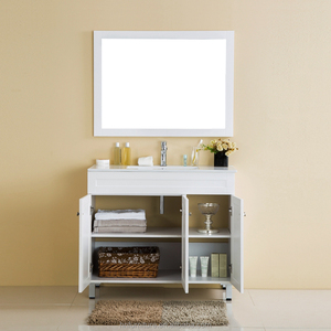 Desain Kayu Modern Bersertifikat FSC Diskon Sudut Furnitur Rias Kamar Mandi Modis Vanity Mandi - Product Image 1