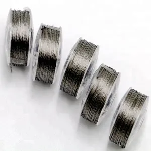 Filato metallico di colore argento fibra di acciaio inossidabile 316l fili per cucire a tessitura conduttiva sottile per la produzione di filo riscaldante