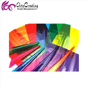 Wholesale colored cellophane paper sheets as gift packing