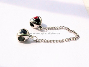 seguridad europeo se ajusta <span class=keywords><strong>cuentas</strong></span> <span class=keywords><strong>de</strong></span> cristal <span class=keywords><strong>de</strong></span> Murano pulsera <span class=keywords><strong>de</strong></span> encanto/Collar en forma <span class=keywords><strong>de</strong></span> corazón con <span class=keywords><strong>cuentas</strong></span> <span class=keywords><strong>de</strong></span> esmalte - Product Image 2