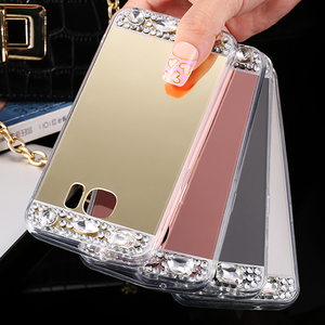 Nuova Cover Posteriore in TPU Effetto Specchio con Diamanti per <span class=keywords><strong>Samsung</strong></span> S7/S8/S9/S10/J7/J5/J3/S5/<span class=keywords><strong>A7</strong></span>/A5/A3 - Product Image 2