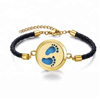 Médaillon de parfum en acier inoxydable 316L, bijoux main Hamsa, aromathérapie, diffuseur d'huile essentielle, Bracelet, vente en gros