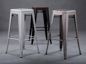 <span class=keywords><strong>Tabouret</strong></span> de bar en métal Tolix moderne de Foshan, 30 pouces de hauteur, pour intérieur - Product Image 6