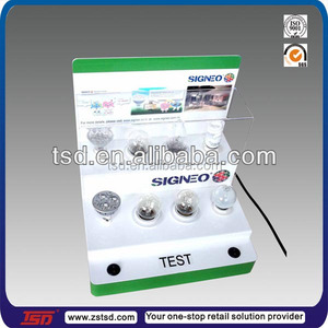 Expositor de lâmpada e27 de <span class=keywords><strong>led</strong></span> acrílico, suporte personalizado, rack de exibição de lâmpada