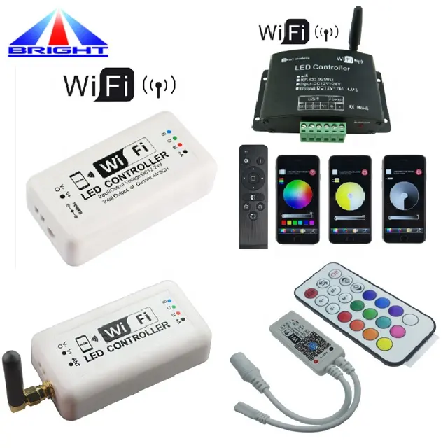 WIFI & RF Remote RGB/RGBW led Controller/Switch WIFI for Ipad Iphone & Androil System