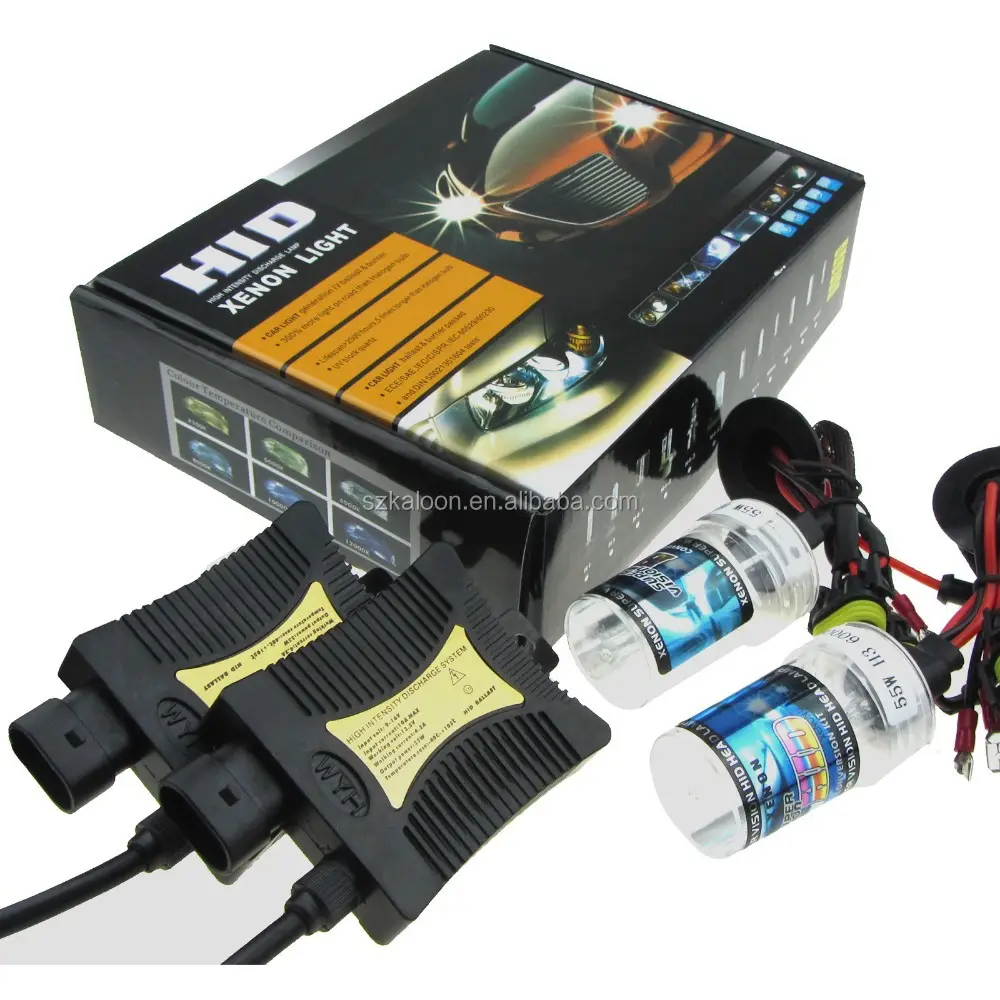 Menyembunyikan kit xenon 35 w 55 w dengan super slim ballast h1 h3 H7 h9 6000 k konversi auto xenon kit