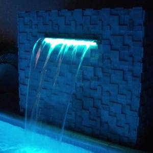 Cascade de <span class=keywords><strong>piscine</strong></span> d'eau LED multicolore, barrière d'eau, fontaine d'étang mural - Product Image 5