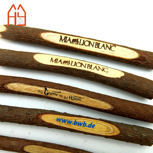 Ahşap Twig kalemler doğal ahşap <span class=keywords><strong>HB</strong></span> kurşun kalem hediye veya promosyon kırtasiye için logo veya web sitesi baskı