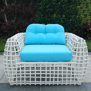 Canapé d'angle en osier et rotin blanc, mobilier d'extérieur de jardin, Patio moderne de Style moderne, 1 pièce