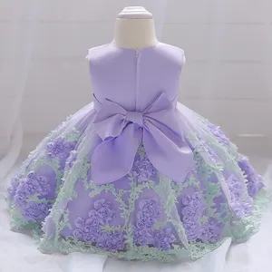 MQATZ Hot Selling Hübsches Baby Kleid 12 Monate 1 Jahr altes Mädchen Kleidung Erster Geburtstag Nettes Blumen party kleid L1845XZ